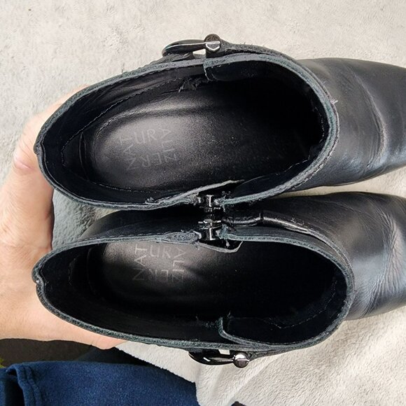 Naturalizer Shoes Womens Size 9 Drewe Black Leather Side Zip Ankle Booties - Picture 10 of 14